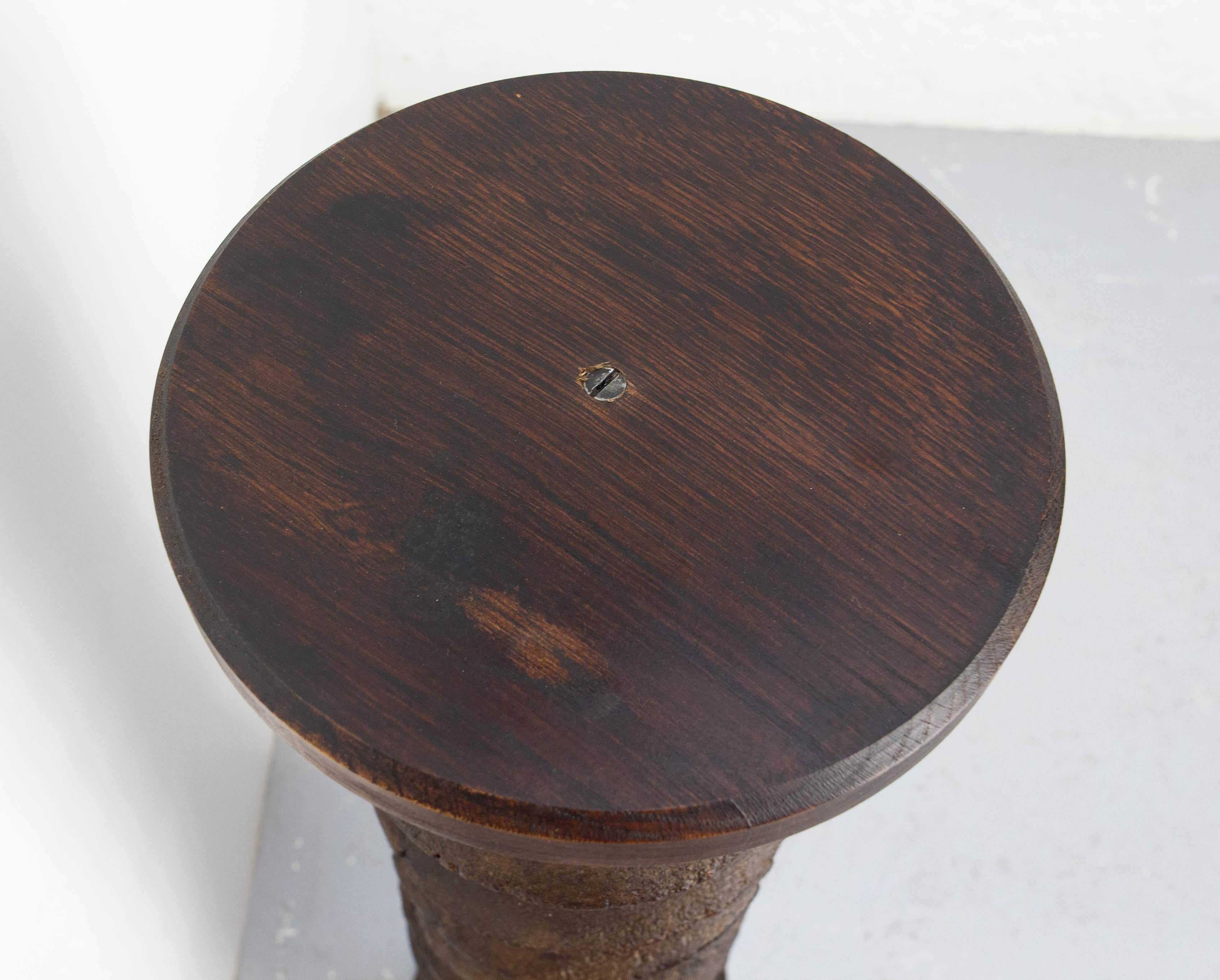 French 19th Century Wine Press Screw Pedestal Plant Holder For Sale 1