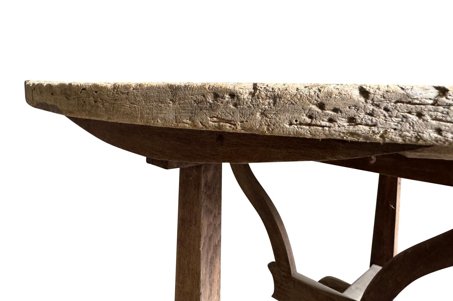 French 19th Century Wine Tasting Table Bon état - En vente à Round Top, TX