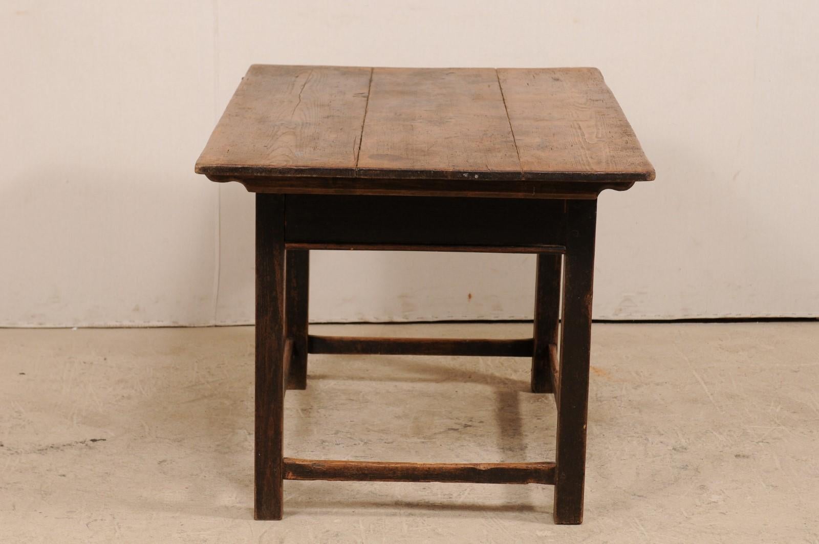 French 19th Century Wood Occasional Table with Rustic Finish 2