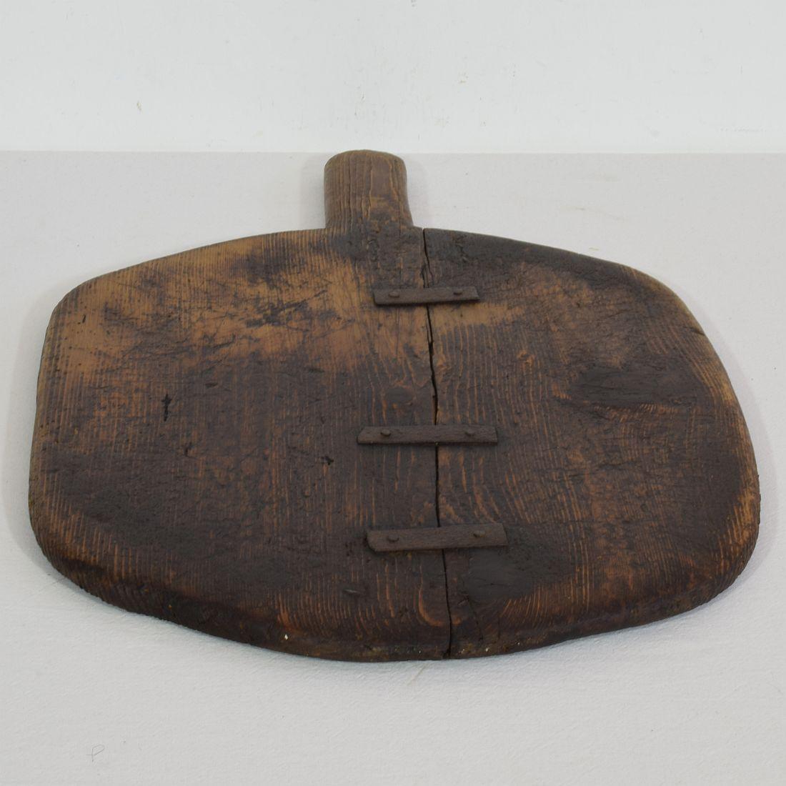 Iron French 19th Century, Wooden Chopping or Cutting Board
