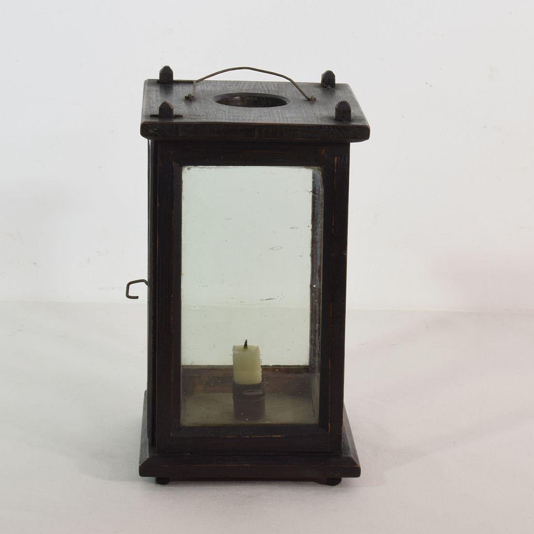 French 19th Century Wooden Lantern 1