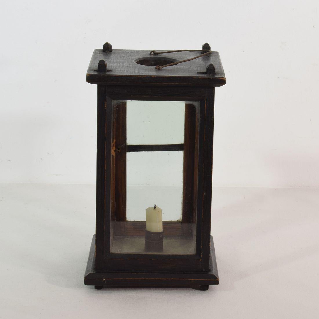 French 19th Century Wooden Lantern 2
