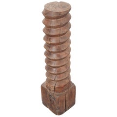 French 19th Century Wooden Wine Press Fragment