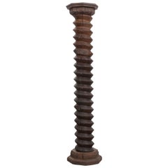 French 19th Century Wooden Wine Press Screw