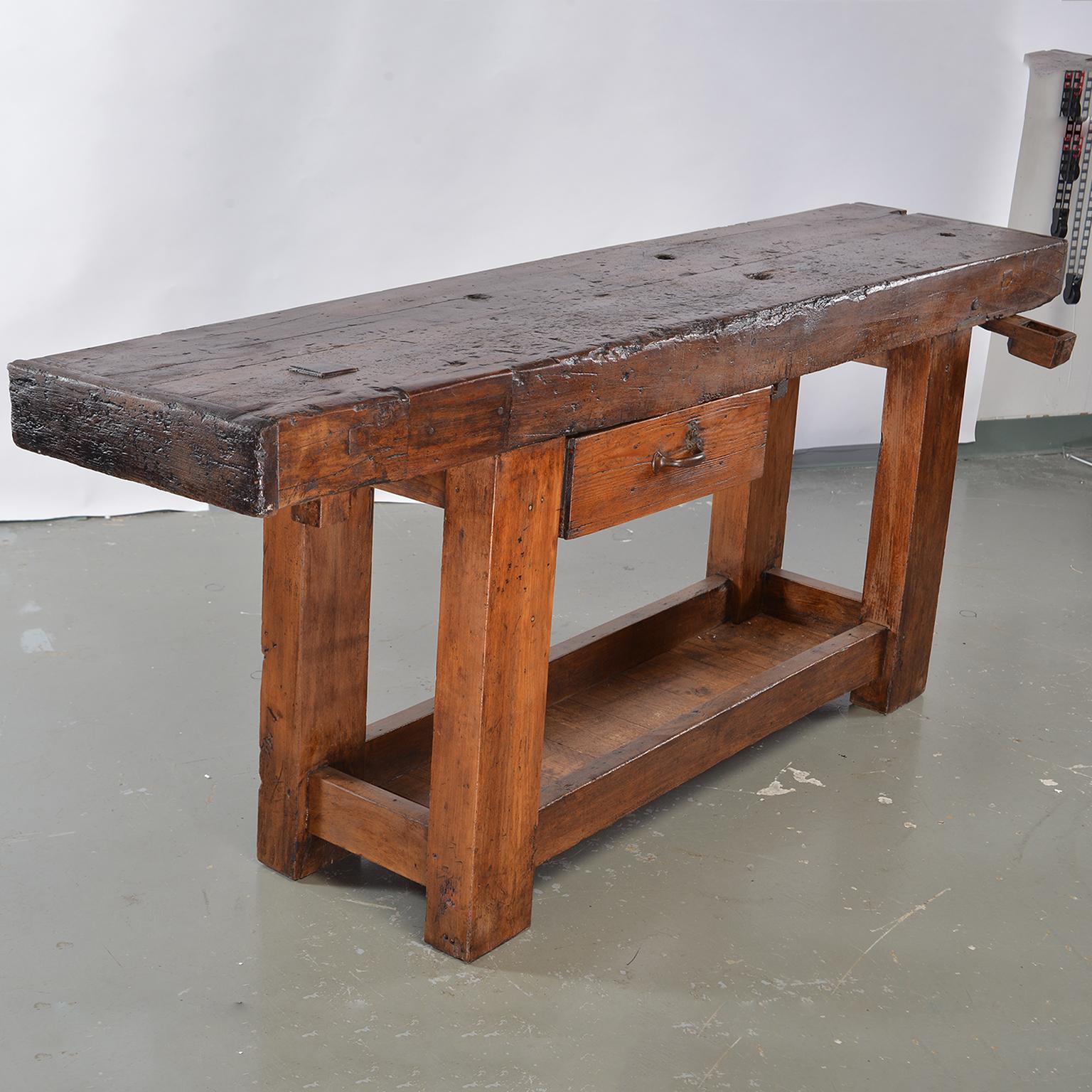 French 19th Century Work Bench Table In Good Condition In Troy, MI