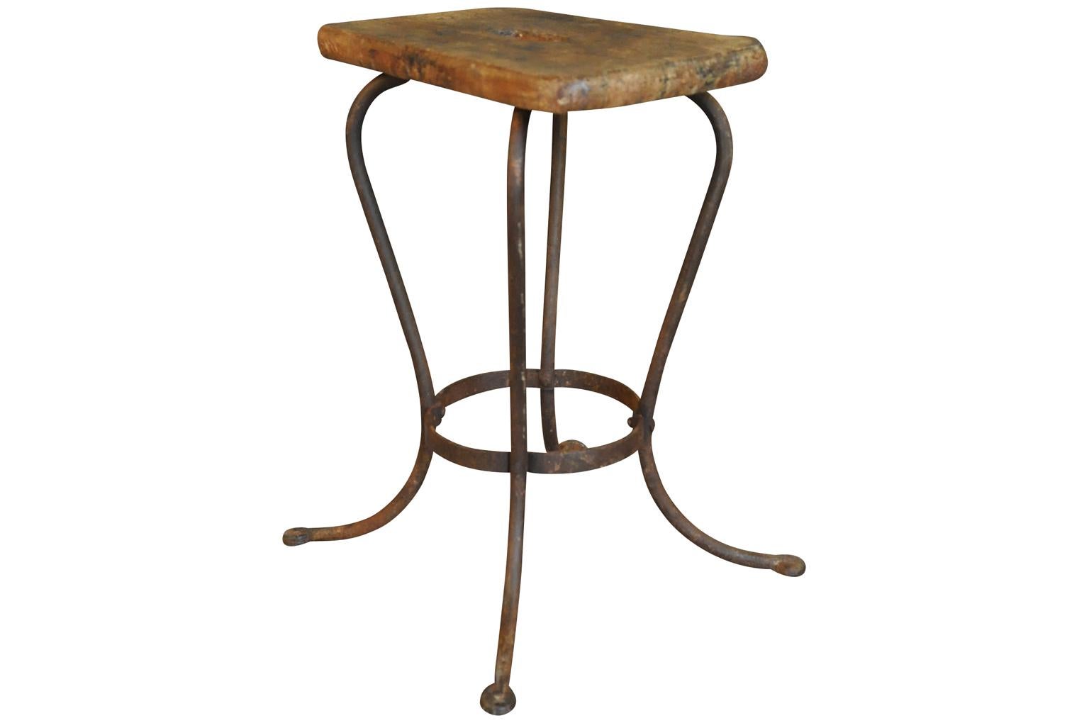 French 19th Century Work Stool In Good Condition In Atlanta, GA