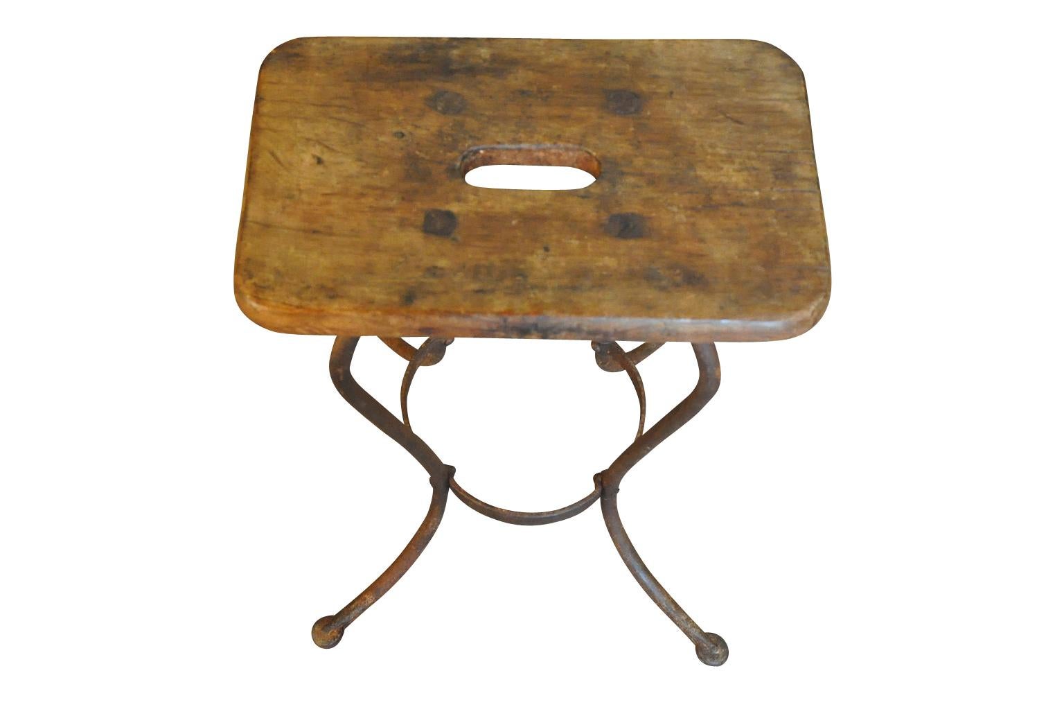 Iron French 19th Century Work Stool