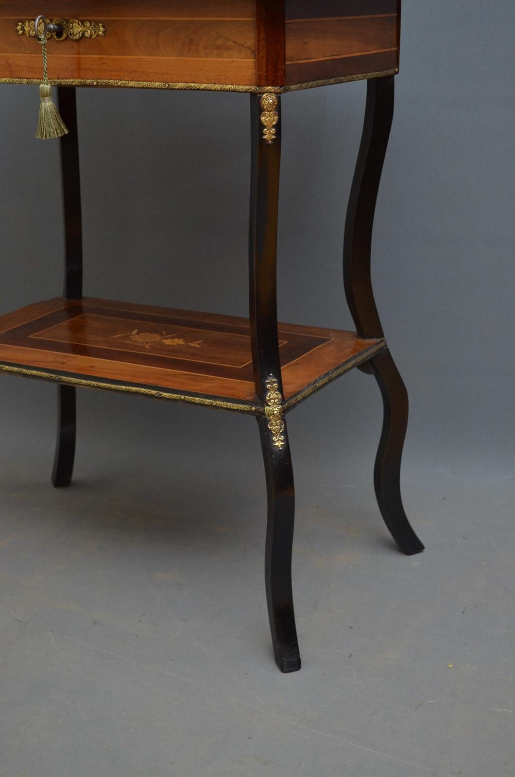 Walnut French 19th Century Work Table or Dressing Table For Sale