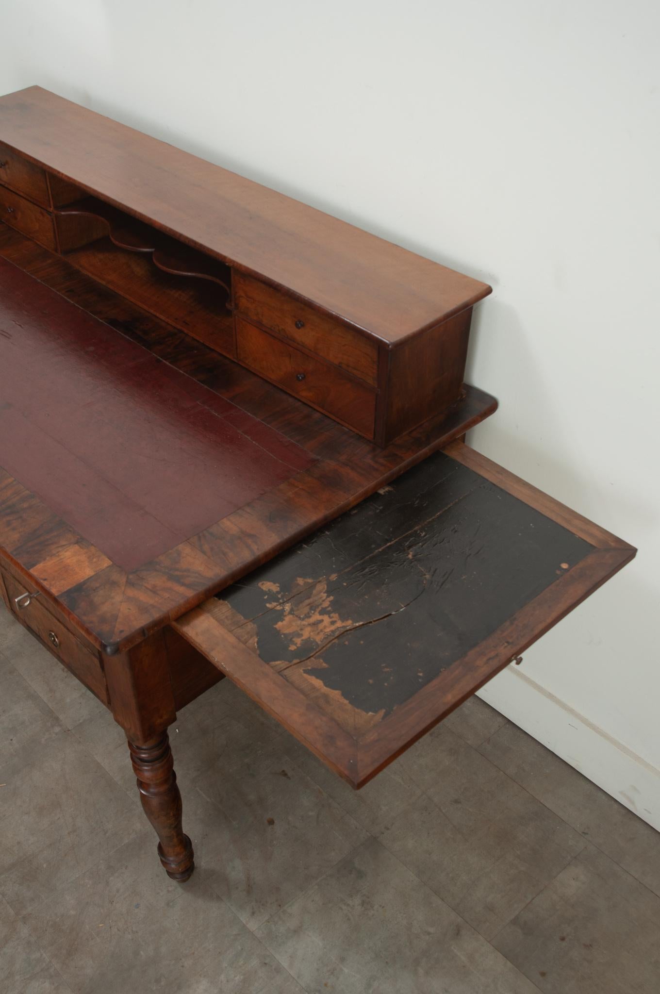 Leather French 19th Century Writing Desk For Sale