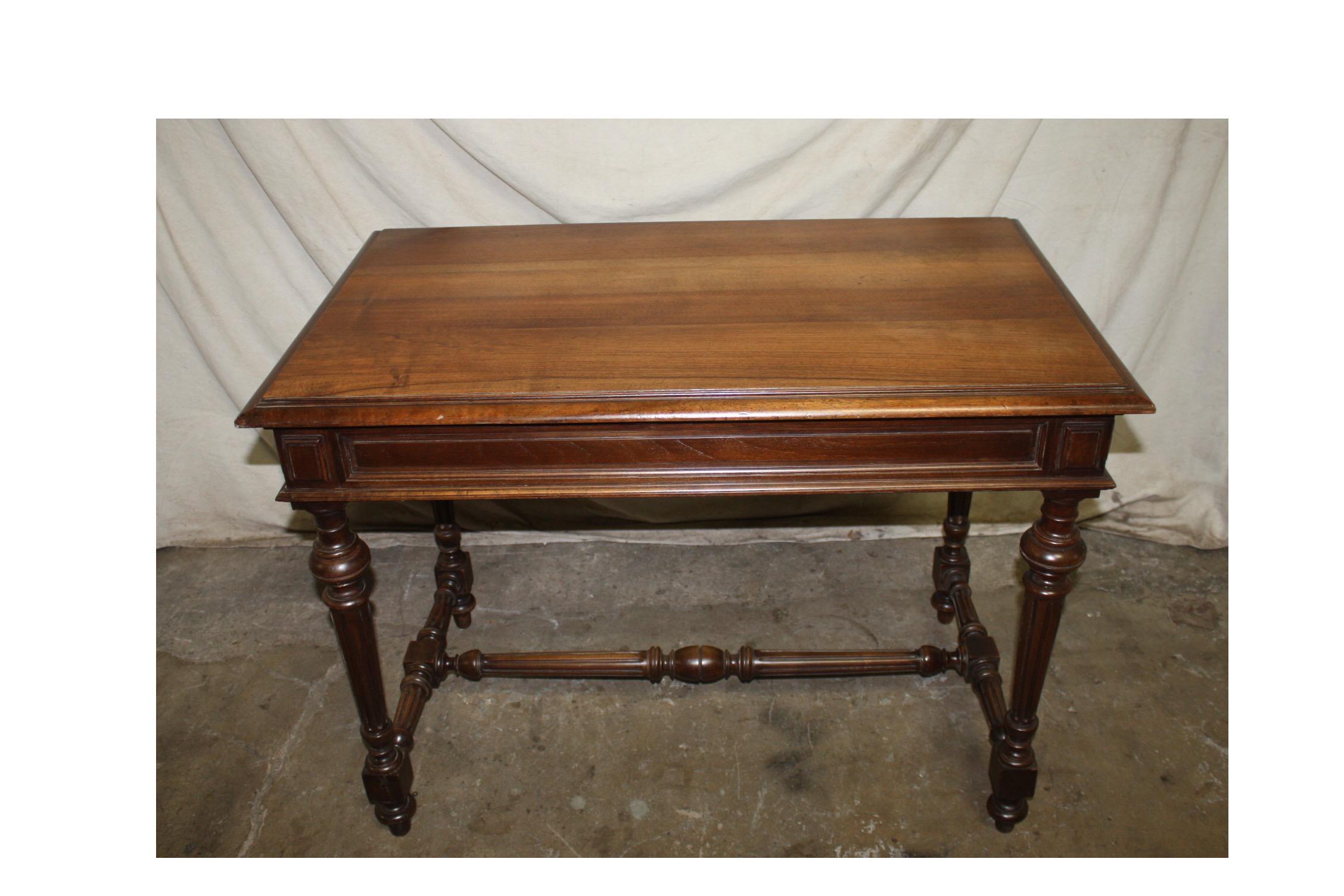 Walnut French 19th Century Writing Table