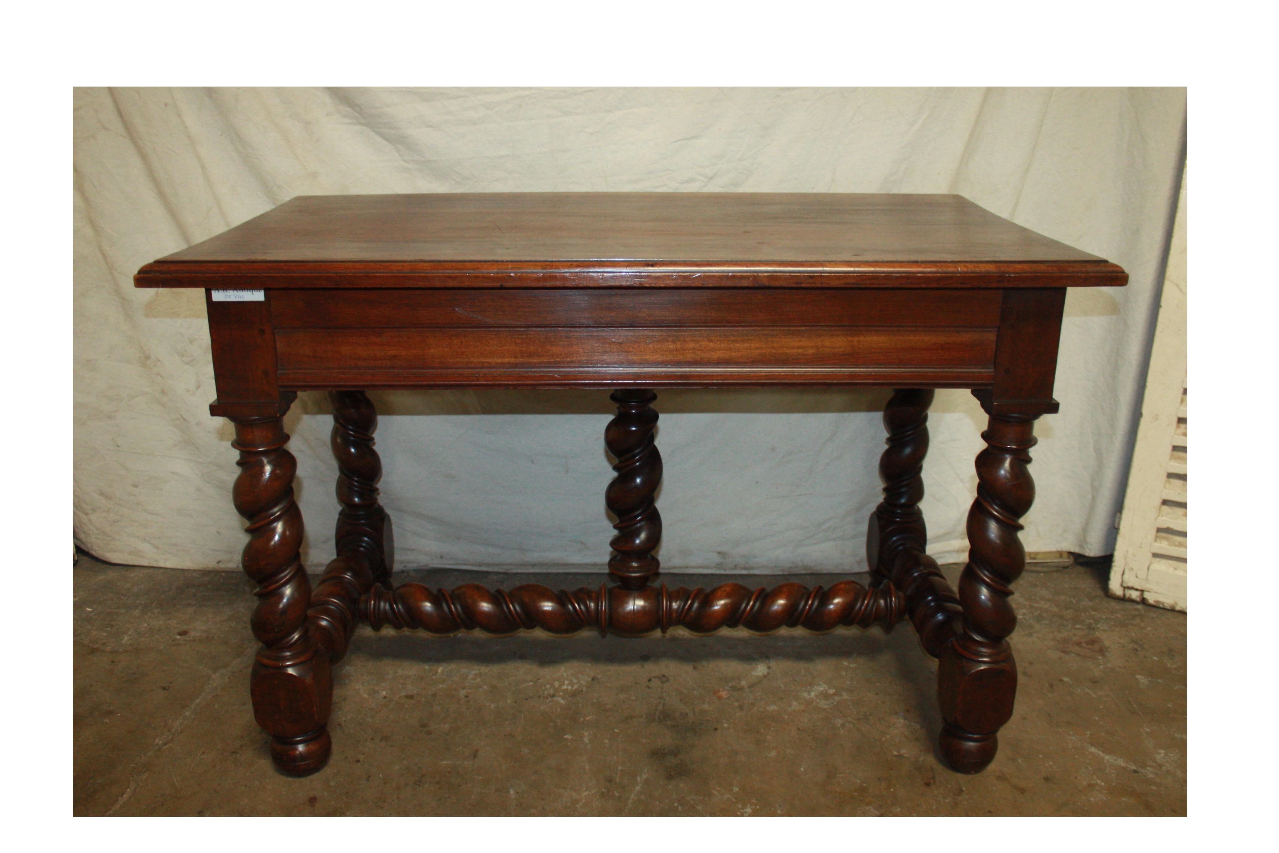 Walnut French 19th Century Writing Table