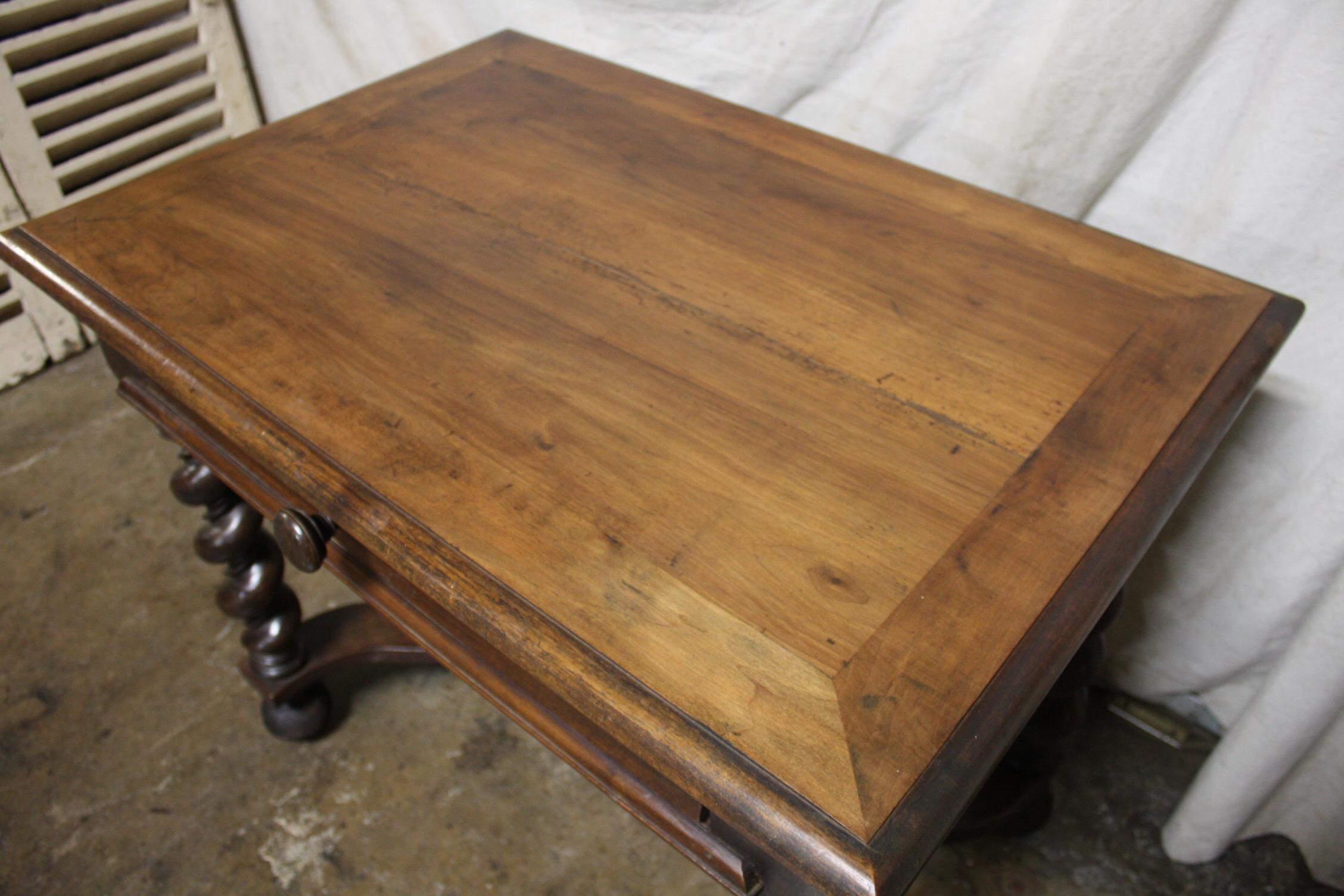 Walnut French, 19th Century, Writing Table