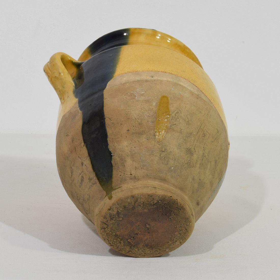 French 19th Century Yellow Glazed Ceramic Confit Jar/ Pot 5