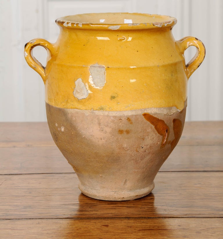 Other French 19th Century Yellow Glazed Confit Jar