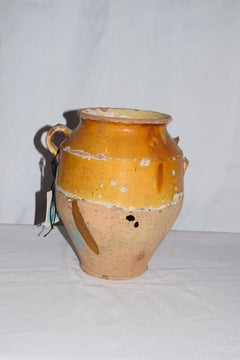 French 19th Century Yellow Glazed Confit Pot