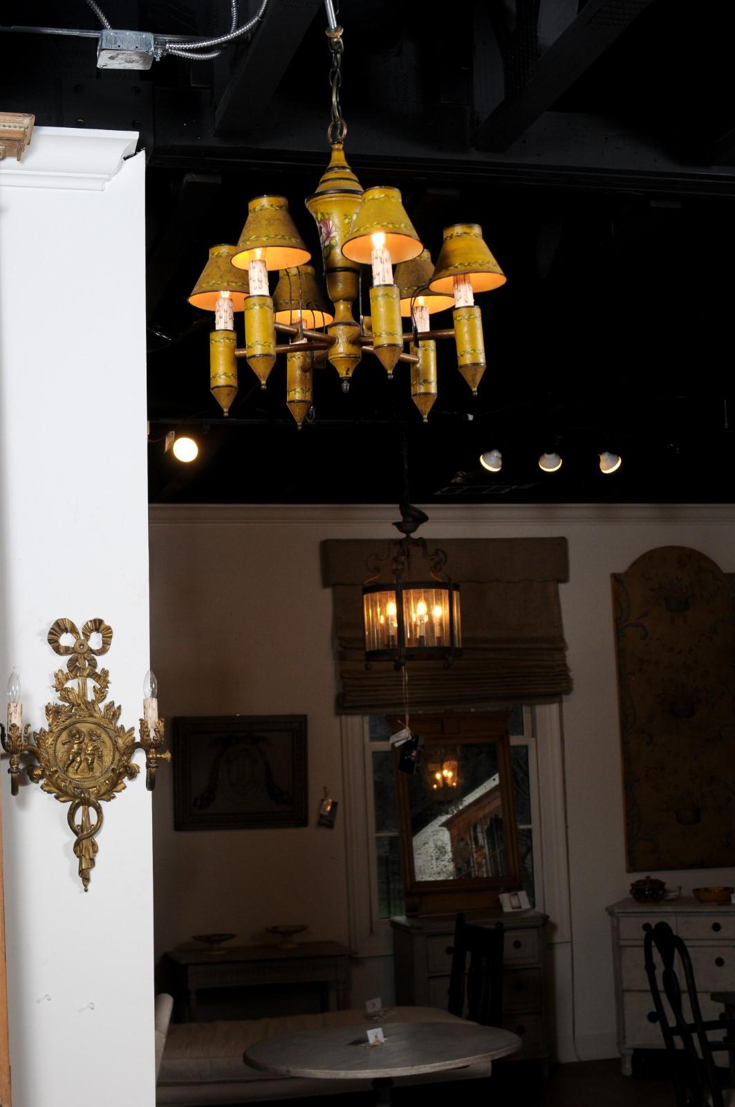 antique french tole chandeliers