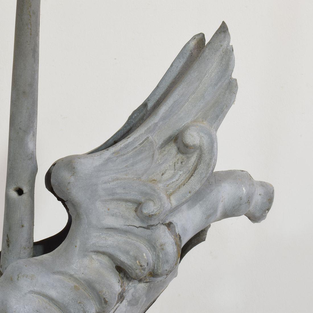 French 19th Century Zinc Dragon Weathervane 7