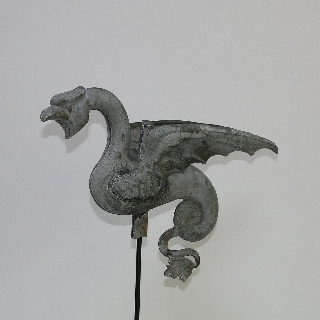 French 19th Century Zinc Dragon Weathervane 1