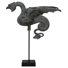 French 19th Century Zinc Dragon Weathervane