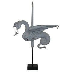 French 19th Century Zinc Dragon Weathervane