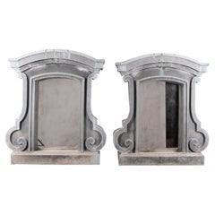 Antique French 19th Century Zinc Frame Mirrors
