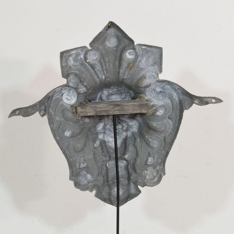 French, 19th Century, Zinc Head Mascaron Ornament For Sale 4