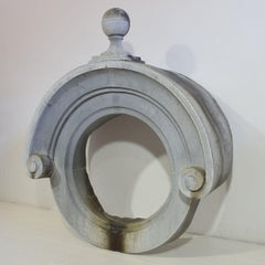 French 19th Century Zinc Oeil De Boeuf Window Frame