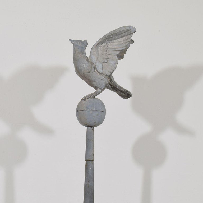 French 19th Century Zinc Roof Finial with a Dove For Sale at 1stDibs