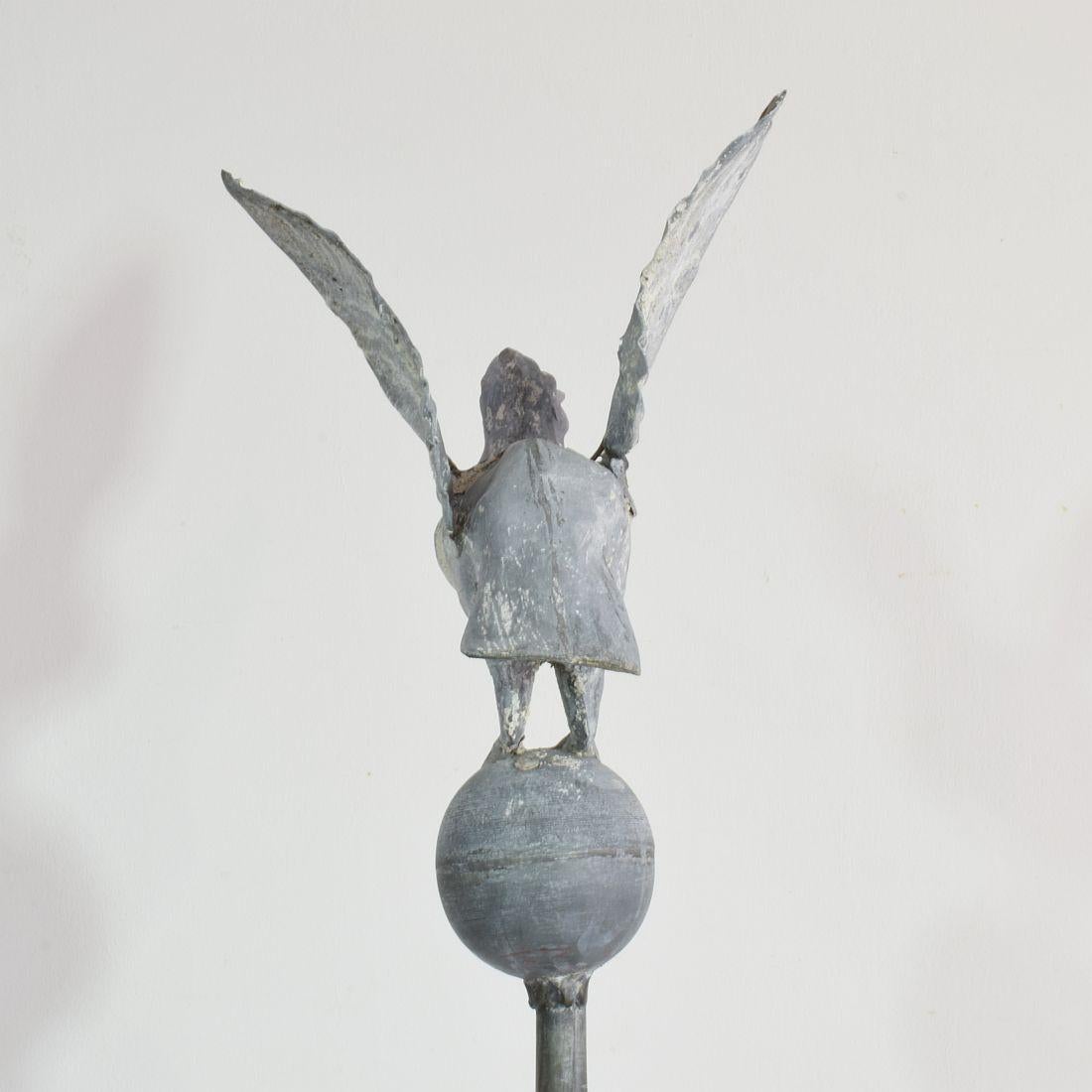 French 19th Century Zinc Roof Finial with a Dove 7