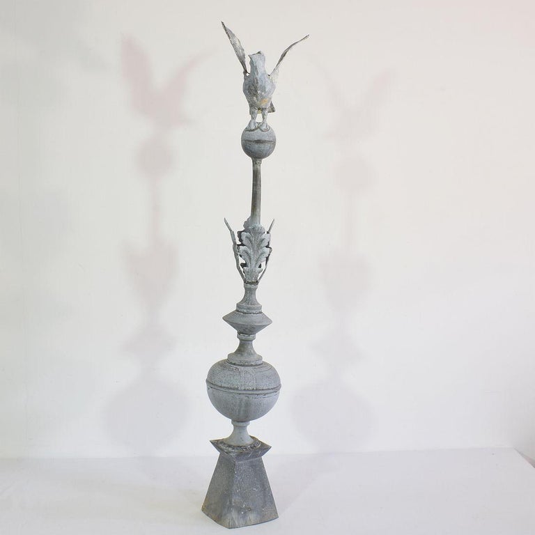 French 19th Century Zinc Roof Finial with a Dove at 1stDibs