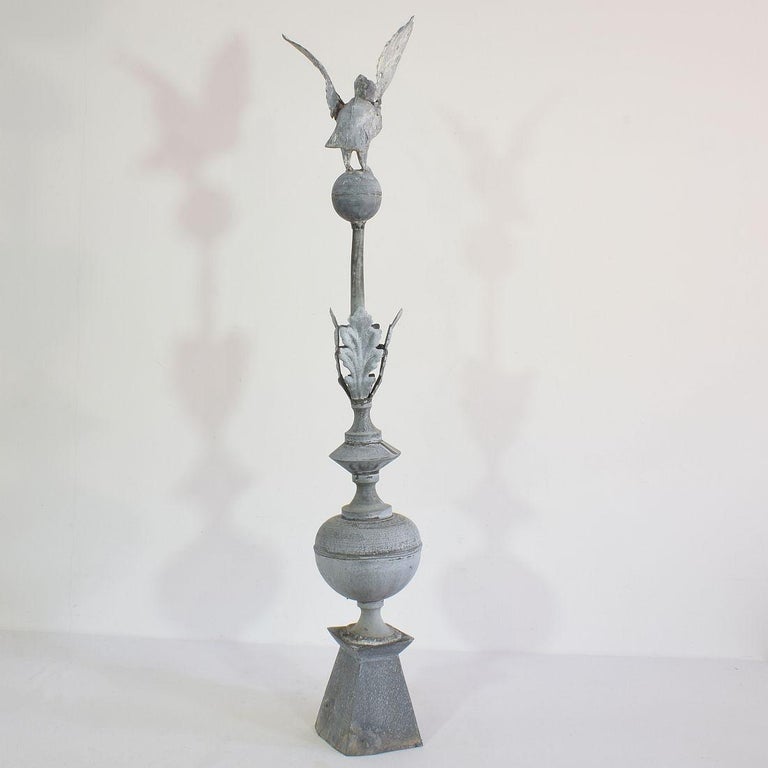 French 19th Century Zinc Roof Finial with a Dove at 1stDibs