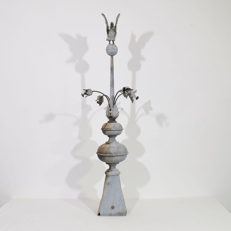 French 19th Century Zinc Roof Finial with a Dove For Sale at 1stDibs