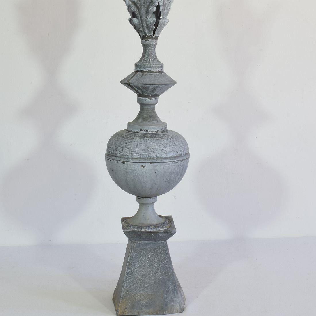 French 19th Century Zinc Roof Finial with a Dove 2