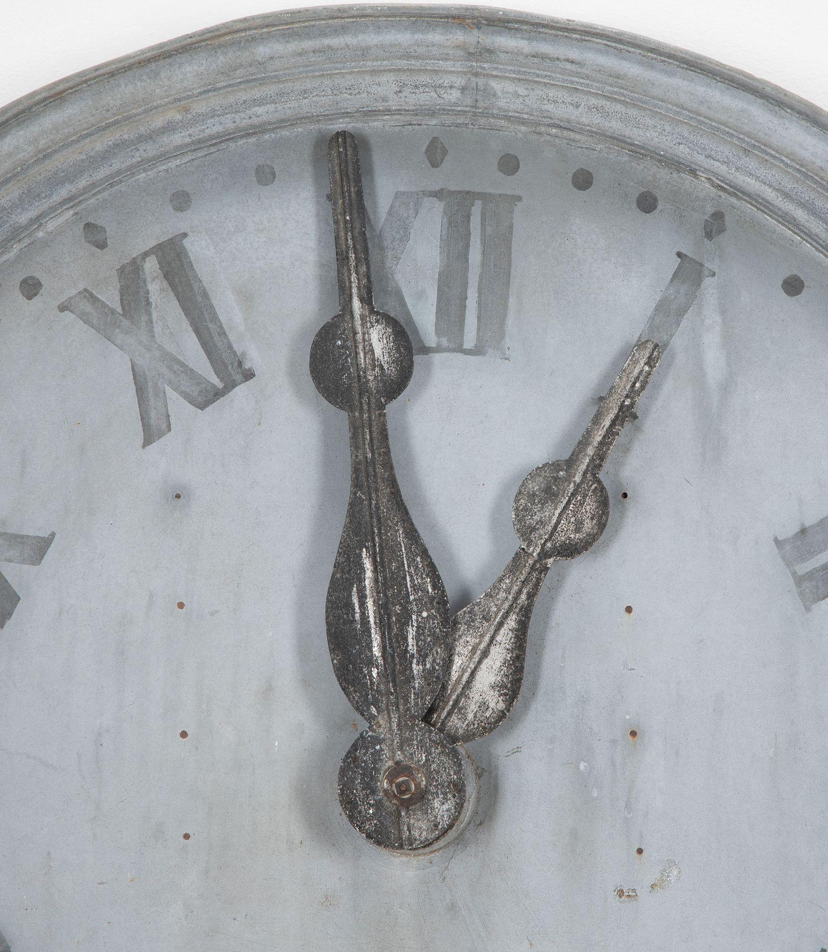 A stunning 19th century zinc church tower clock face from the south of France.
The name of the town where the church is situated is written on the back (Jouars Pountchartrain).
This is a non working clock and is sold as a decorative piece