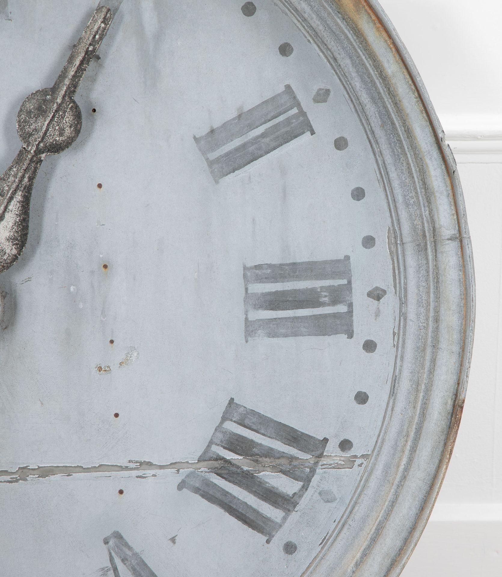 French 19th Century Zinc Tower Clock Face 1