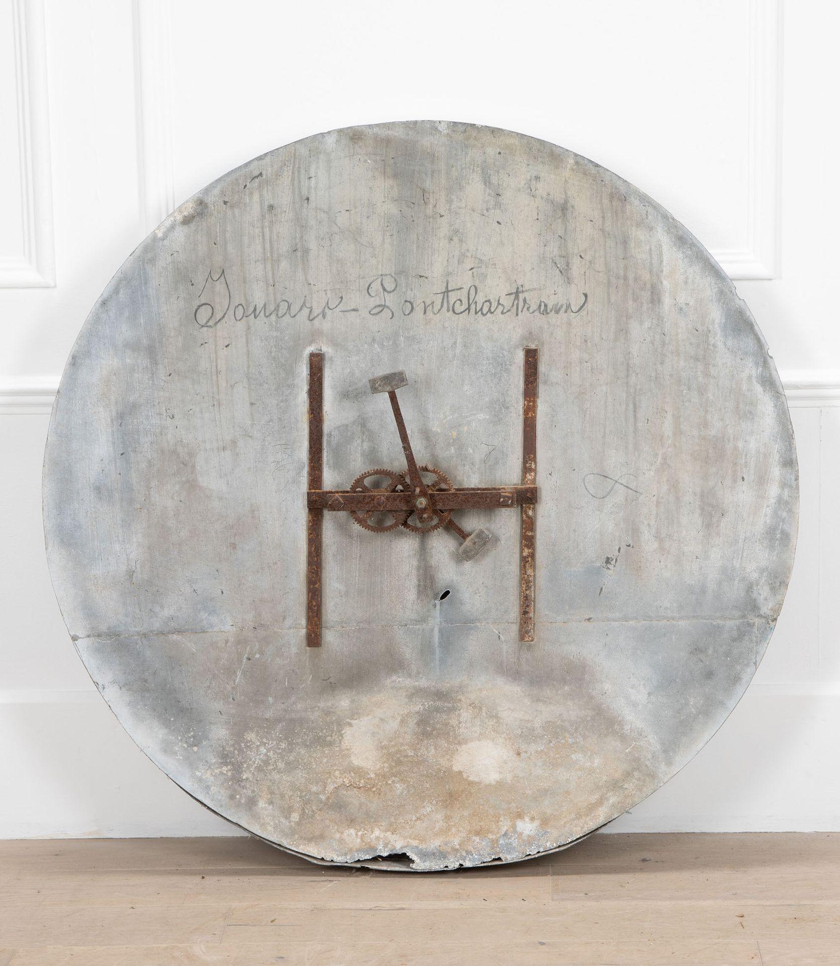 French 19th Century Zinc Tower Clock Face 3