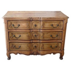 French 19th Cenury Louis XV Walnut Chest of 3 Drawers with Original Hardware