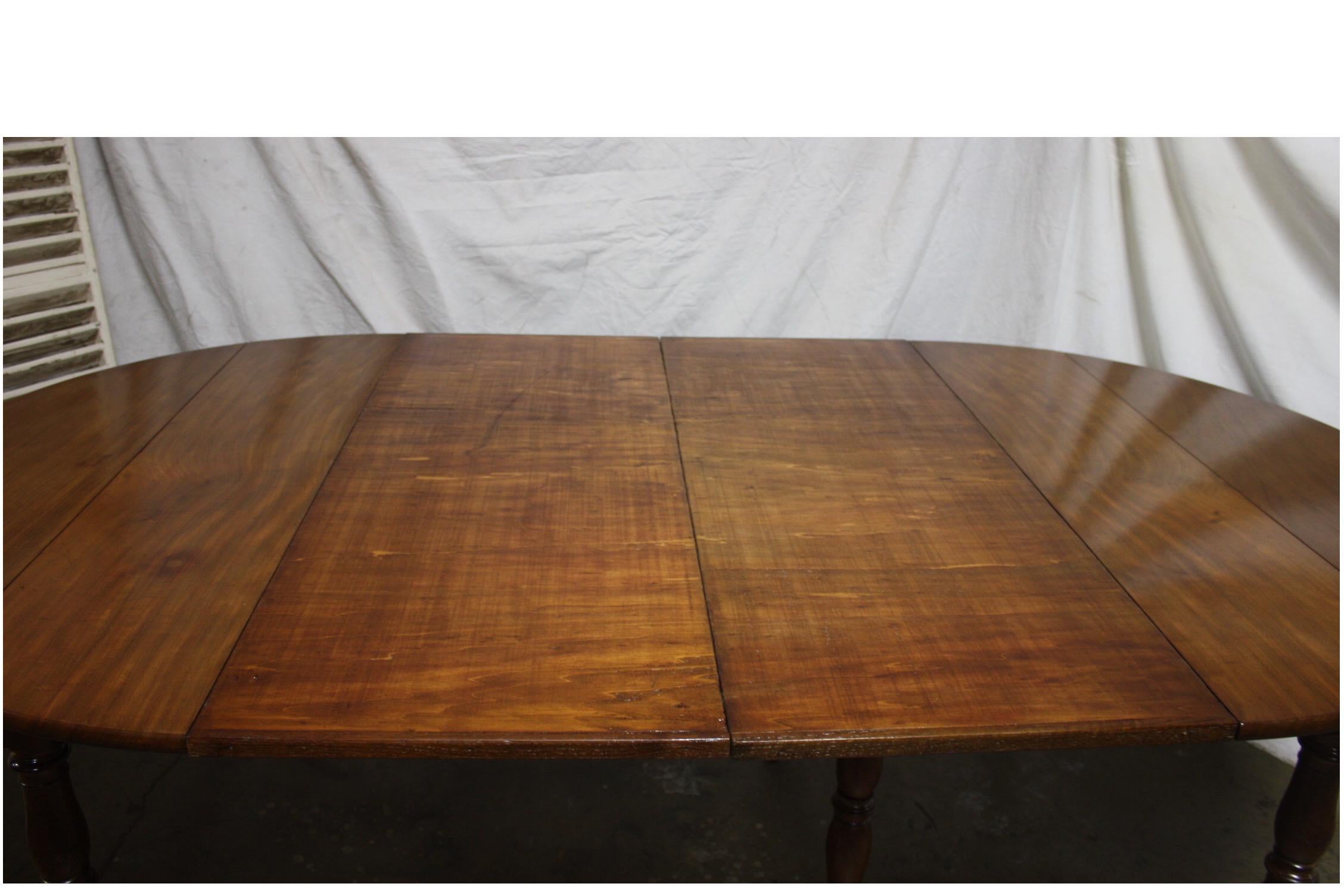 Walnut French 19th Dining Table