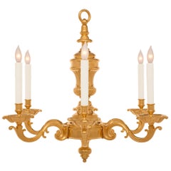 French 19th Louis XVI St. Ormolu Chandelier