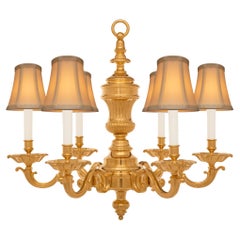 French 19th Louis XVI St. Ormolu Chandelier