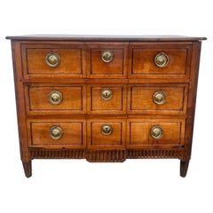 French 18th Century Louis XVI Walnut Château Period Chest of Drawers
