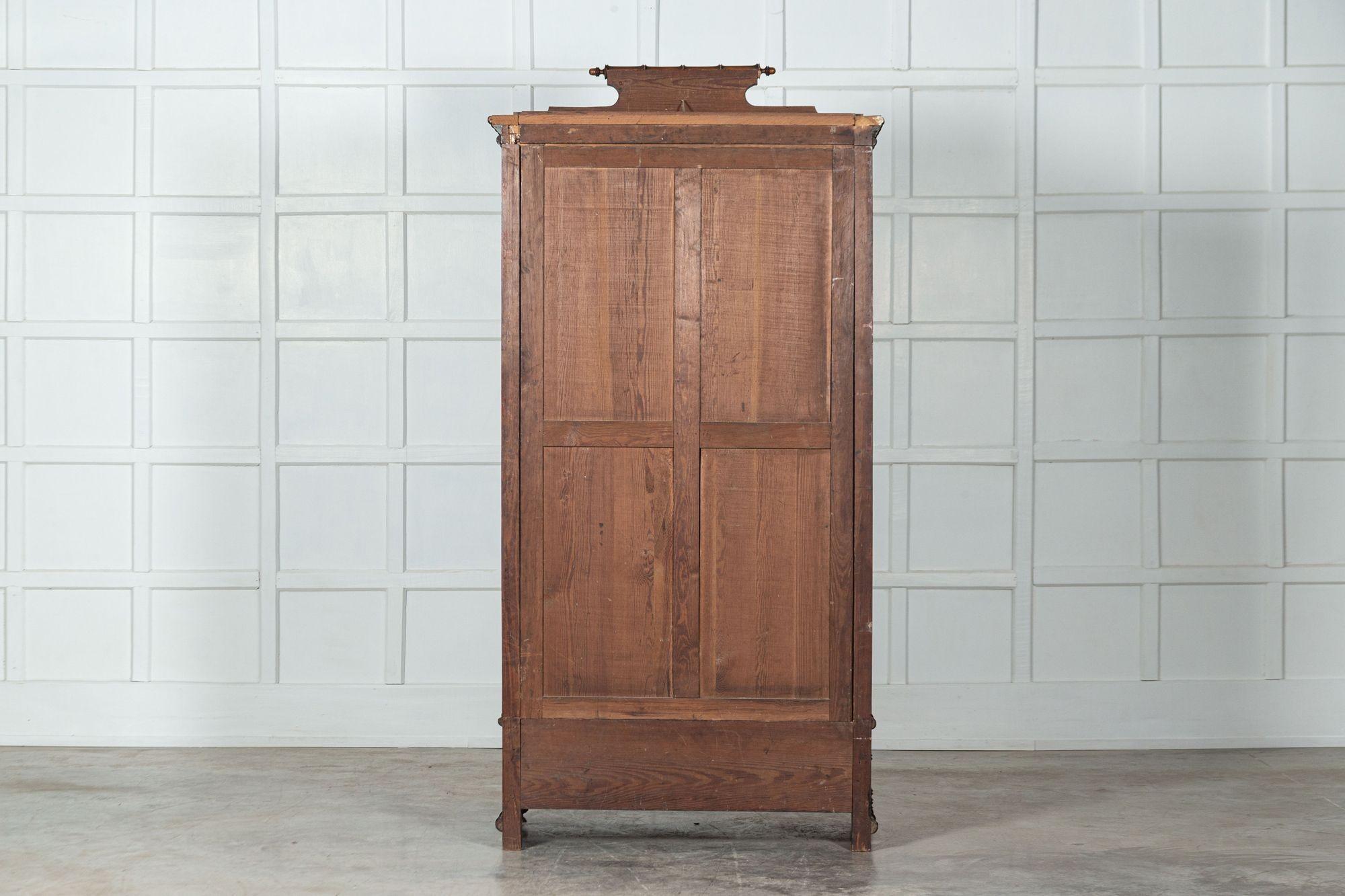 French 19th Century Pine Faux Bamboo Armoire 9