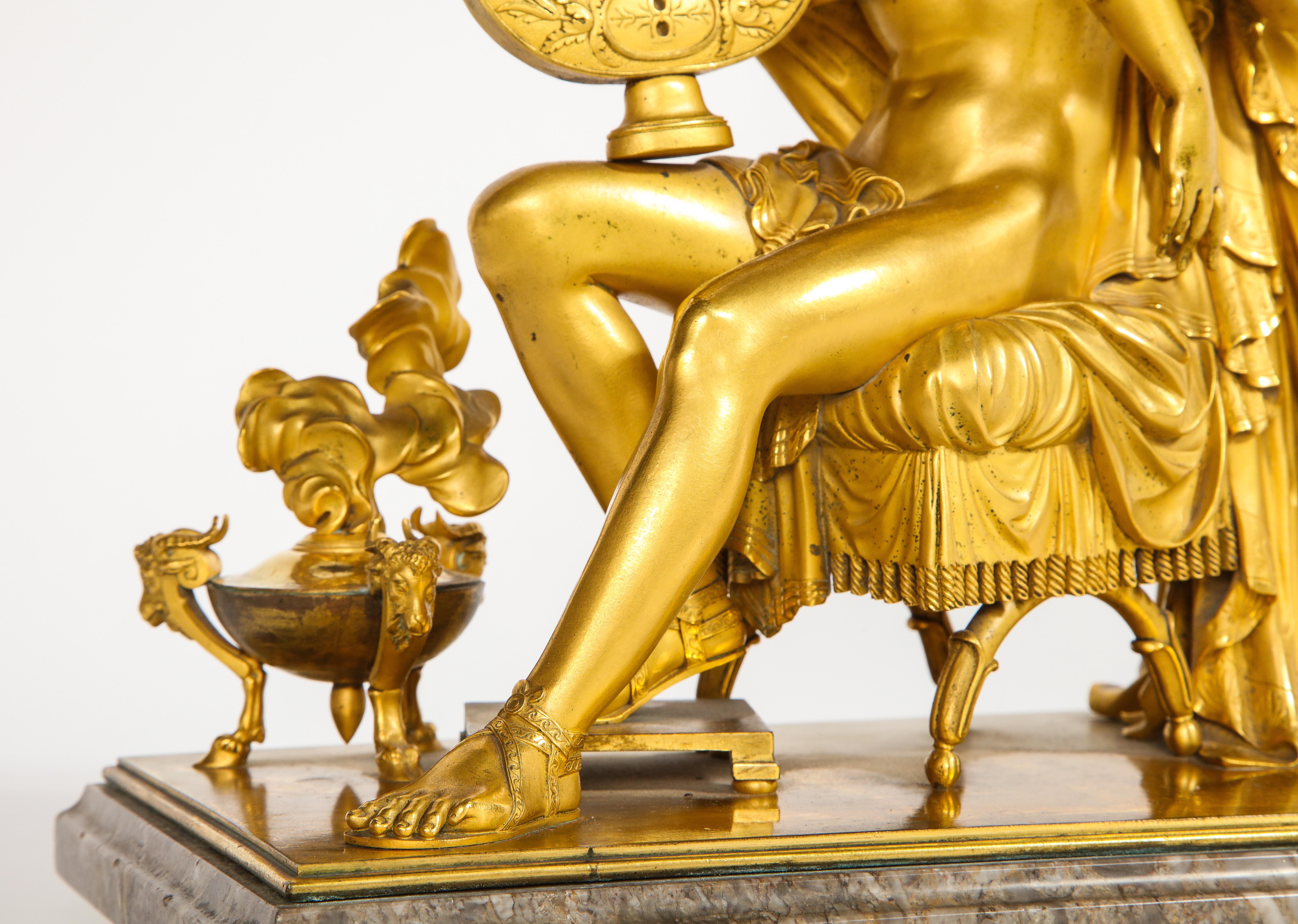 Groupe d'amoureux en bronze doré d'époque Empire 1er siècle français, Att. Thomire A Paris - Paris en vente 9