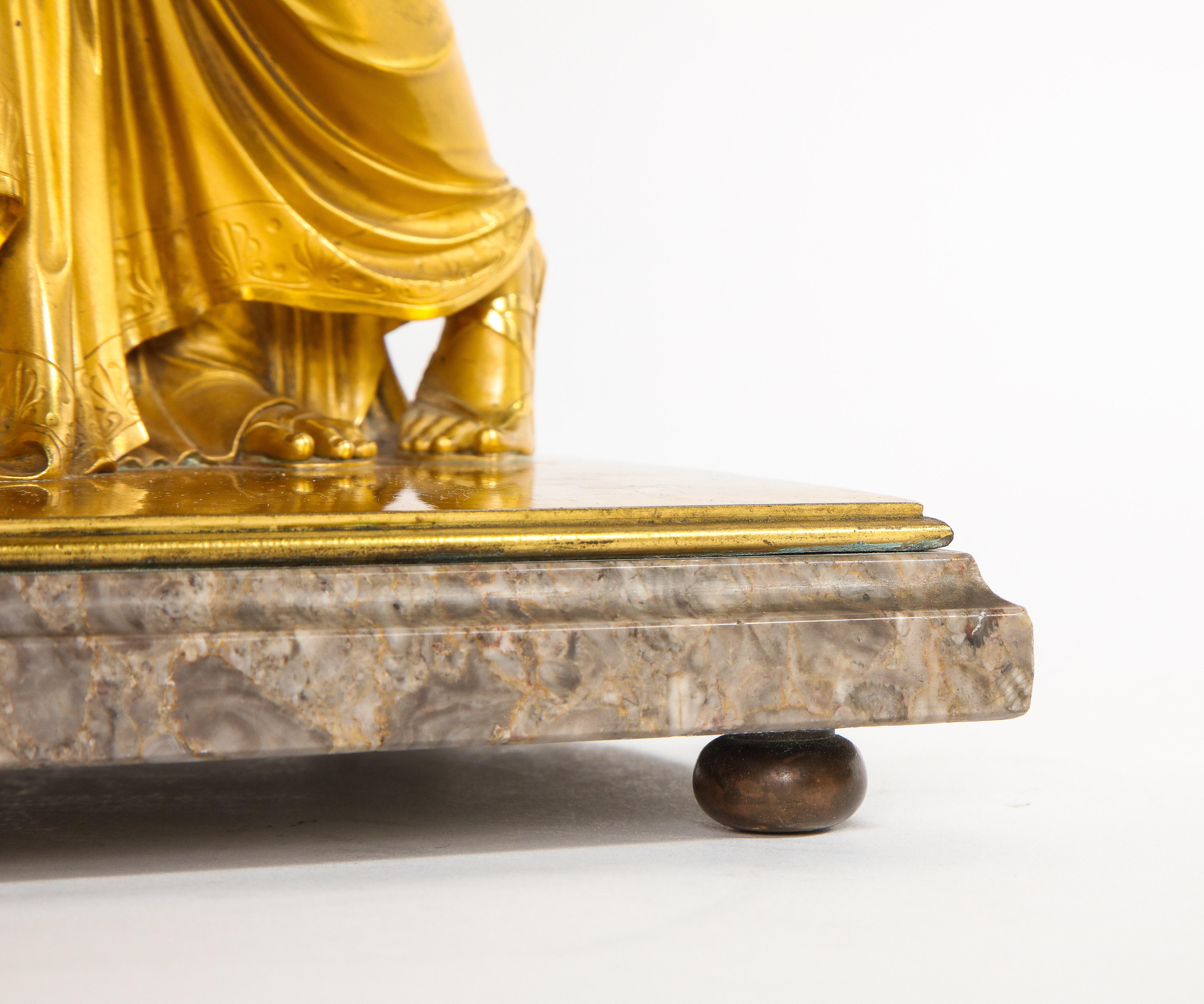 Groupe d'amoureux en bronze doré d'époque Empire 1er siècle français, Att. Thomire A Paris - Paris en vente 11