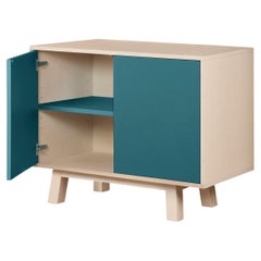 Armario bajo francés de 2 puertas de madera azul marino personalizable de Eric Gizard, París