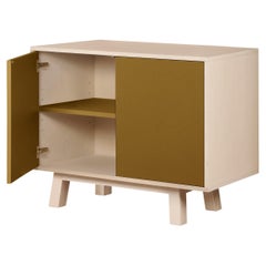 Armario bajo francés de 2 puertas de madera color tabaco, diseñado por Eric Gizard, París