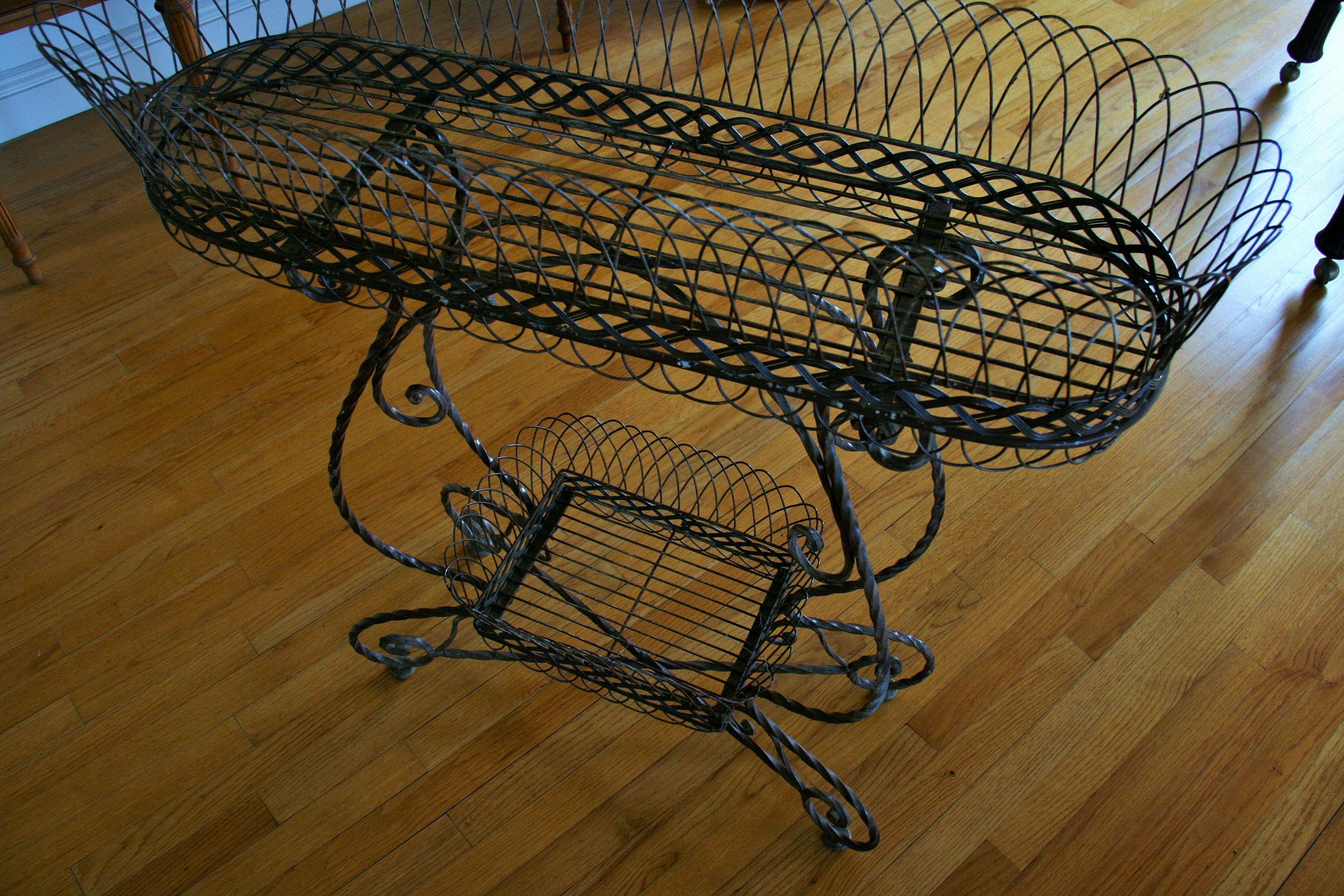 Iron French 2 Level Plant Stand