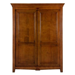 Gran Armario Armoire estilo DIRECTOIRE de 2 puertas correderas en cerezo macizo, Francia