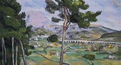 Tapisserie d'Aubusson du XXe siècle – Le Mont Sainte-Victoire, Paul Cézanne – N° 1665