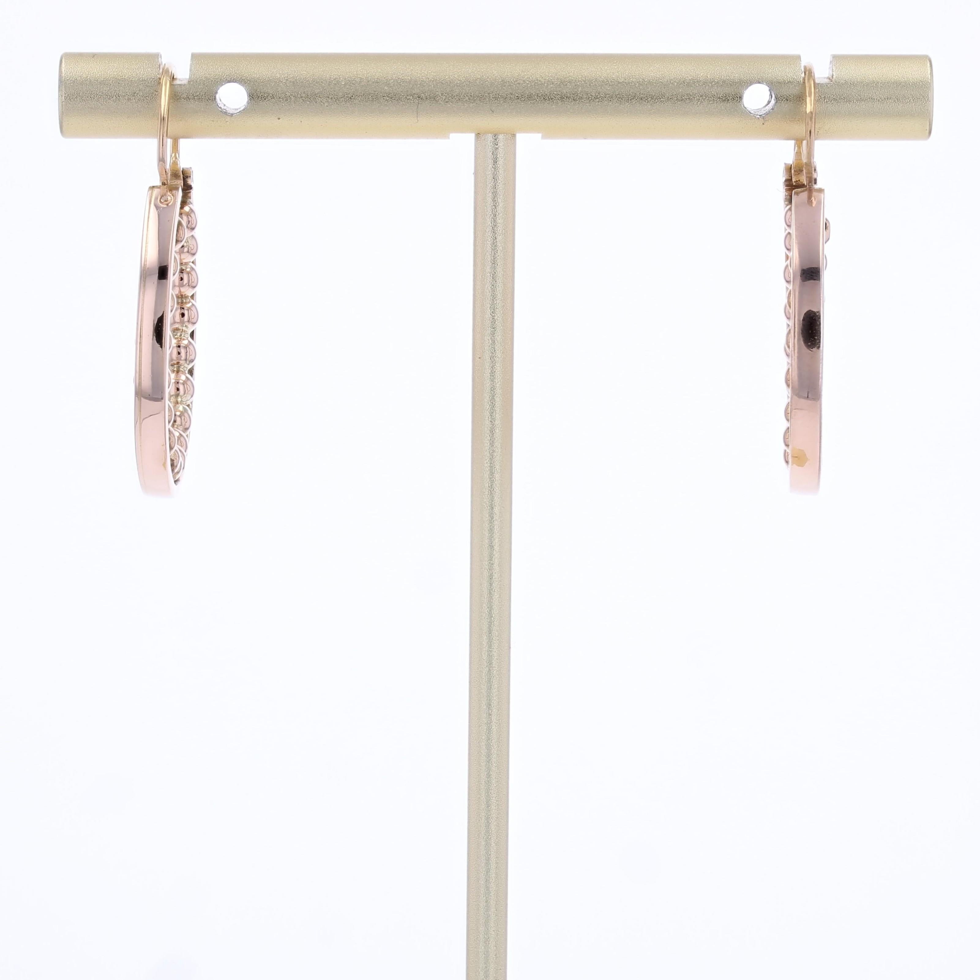 Boucles d'oreilles en or rose 18 carats du 20ème siècle en vente 5